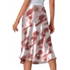 image:imageLYANER Womens Satin Silky Midi Skirt Elastic High Waist Zipper A Line Business Casual SkirtsRed Tie Dye