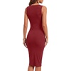 image:imageLYANER Womens Summer Rib Knit Stretch Crewneck Sleeveless Bodycon Midi DressBurgundy