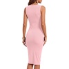 image:imageLYANER Womens Summer Rib Knit Stretch Crewneck Sleeveless Bodycon Midi DressLight Pink