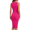 image:imageLYANER Womens Summer Rib Knit Stretch Crewneck Sleeveless Bodycon Midi DressRose Pink