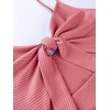 image:imageLYANER Womens Summer Tie Knot Cut Out Side Split Sleeveless Knit Bodycon Maxi Dress Sexy Vacation Long SundressDusty Rose