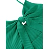 image:imageLYANER Womens Summer Tie Knot Cut Out Side Split Sleeveless Knit Bodycon Maxi Dress Sexy Vacation Long SundressGrass Green