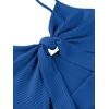 image:imageLYANER Womens Summer Tie Knot Cut Out Side Split Sleeveless Knit Bodycon Maxi Dress Sexy Vacation Long SundressRoyal Blue01
