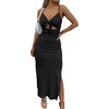 image:imageLYANER Womens Summer Tie Knot Cut Out Side Split Sleeveless Knit Bodycon Maxi Dress Sexy Vacation Long SundressBlack