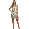 image:imageLYANER Womens Boho Cut Out Round Neck Sleeveless A Line Beach Vacation Mini SundressGreen