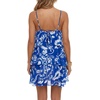 image:imageLYANER Womens Boho Ruffle Layered Halter Neck Sleeveless Beach Vacation Mini DressBlue