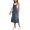 image:imageLYANER Womens Button Sleeveless Vintage Long Denim Bib Overall Jumper Dress with PocketBlue