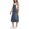 image:imageLYANER Womens Button Sleeveless Vintage Long Denim Bib Overall Jumper Dress with PocketBlue