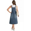 image:imageLYANER Womens Button Sleeveless Vintage Long Denim Bib Overall Jumper Dress with PocketBlue