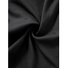 image:imageLYANER Womens Collar V Neck Button Slim Fitted Blouse Ribbed Knit Short Sleeve Shirt Going Out TopBlack