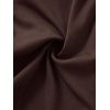 image:imageLYANER Womens Collar V Neck Button Slim Fitted Blouse Ribbed Knit Short Sleeve Shirt Going Out TopDark Brown