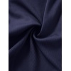 image:imageLYANER Womens Collar V Neck Button Slim Fitted Blouse Ribbed Knit Short Sleeve Shirt Going Out TopNavy