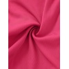 image:imageLYANER Womens Collar V Neck Button Slim Fitted Blouse Ribbed Knit Short Sleeve Shirt Going Out TopRose Pink