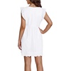 image:imageLYANER Womens Elegant Eyelet V Neck Ruffle Cap Sleeve Tank Babydoll A Line Mini DressWhite