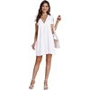 image:imageLYANER Womens Elegant Eyelet V Neck Ruffle Cap Sleeve Tank Babydoll A Line Mini DressWhite
