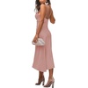 image:imageLYANER Womens Satin Spaghetti Straps Cowl Neck Sexy Ruch Cocktail Midi DressesDusty Pink