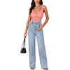 image:imageLYANER Womens Sexy Floral Lace Tops Scallop Strap Sleeveless See Through Sheer Tank Top Cami ShirtCoral Pink