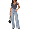 image:imageLYANER Womens Sexy Floral Lace Tops Scallop Strap Sleeveless See Through Sheer Tank Top Cami ShirtDark Gray