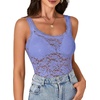 image:imageLYANER Womens Sexy Floral Lace Tops Scallop Strap Sleeveless See Through Sheer Tank Top Cami ShirtViolet