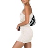 image:imageLYANER Womens Sexy One Shoulder Ruched Sleeveless Bodycon Mini Short DressBeige