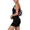 image:imageLYANER Womens Sexy One Shoulder Ruched Sleeveless Bodycon Mini Short DressBlack
