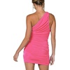 image:imageLYANER Womens Sexy One Shoulder Ruched Sleeveless Bodycon Mini Short DressHot Pink