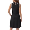 image:imageLYANER Womens Sleeveless Collared Dress Color Block A Line Flare Casual Midi DressesBlack