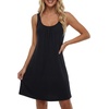 image:imageLYANER Womens Sleeveless Nightgown Sexy Soft Scoop Neck Sleepwear Loose Tank NightshirtBlack