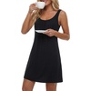 image:imageLYANER Womens Sleeveless Nightgown Sexy Soft Scoop Neck Sleepwear Loose Tank NightshirtBlack