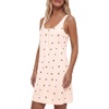 image:imageLYANER Womens Sleeveless Nightgown Sexy Soft Scoop Neck Sleepwear Loose Tank NightshirtChampagne Print
