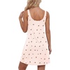 image:imageLYANER Womens Sleeveless Nightgown Sexy Soft Scoop Neck Sleepwear Loose Tank NightshirtChampagne Print