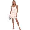 image:imageLYANER Womens Sleeveless Nightgown Sexy Soft Scoop Neck Sleepwear Loose Tank NightshirtChampagne Print