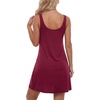 image:imageLYANER Womens Sleeveless Nightgown Sexy Soft Scoop Neck Sleepwear Loose Tank NightshirtDark Red