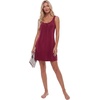 image:imageLYANER Womens Sleeveless Nightgown Sexy Soft Scoop Neck Sleepwear Loose Tank NightshirtDark Red