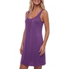 image:imageLYANER Womens Sleeveless Nightgown Sexy Soft Scoop Neck Sleepwear Loose Tank NightshirtDeep Purple