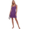image:imageLYANER Womens Sleeveless Nightgown Sexy Soft Scoop Neck Sleepwear Loose Tank NightshirtDeep Purple