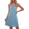 image:imageLYANER Womens Sleeveless Nightgown Sexy Soft Scoop Neck Sleepwear Loose Tank NightshirtDusty Blue