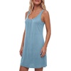 image:imageLYANER Womens Sleeveless Nightgown Sexy Soft Scoop Neck Sleepwear Loose Tank NightshirtDusty Blue