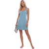 image:imageLYANER Womens Sleeveless Nightgown Sexy Soft Scoop Neck Sleepwear Loose Tank NightshirtDusty Blue