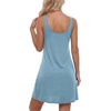 image:imageLYANER Womens Sleeveless Nightgown Sexy Soft Scoop Neck Sleepwear Loose Tank NightshirtDusty Blue