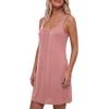 image:imageLYANER Womens Sleeveless Nightgown Sexy Soft Scoop Neck Sleepwear Loose Tank NightshirtDusty Pink