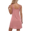 image:imageLYANER Womens Sleeveless Nightgown Sexy Soft Scoop Neck Sleepwear Loose Tank NightshirtDusty Pink
