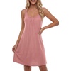 image:imageLYANER Womens Sleeveless Nightgown Sexy Soft Scoop Neck Sleepwear Loose Tank NightshirtDusty Pink