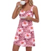 image:imageLYANER Womens Sleeveless Nightgown Sexy Soft Scoop Neck Sleepwear Loose Tank NightshirtFloral Print Pink