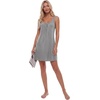 image:imageLYANER Womens Sleeveless Nightgown Sexy Soft Scoop Neck Sleepwear Loose Tank NightshirtLight Gray
