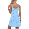 image:imageLYANER Womens Sleeveless Nightgown Sexy Soft Scoop Neck Sleepwear Loose Tank NightshirtSky Blue Print