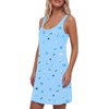image:imageLYANER Womens Sleeveless Nightgown Sexy Soft Scoop Neck Sleepwear Loose Tank NightshirtSky Blue Print