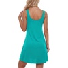 image:imageLYANER Womens Sleeveless Nightgown Sexy Soft Scoop Neck Sleepwear Loose Tank NightshirtTeal
