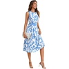 image:imageLYANER Womens Summer Maxi Dress Abstract Print Ruffle A Line Sleeveless Casual Flowy Beach Sun DressBlue