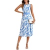 image:imageLYANER Womens Summer Maxi Dress Abstract Print Ruffle A Line Sleeveless Casual Flowy Beach Sun DressBlue
